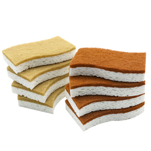 Phân hủy sinh học tự nhiên nhà bếp miếng bọt biển thân thiện với môi compostable cellulose dừa Quả Óc Chó Scrubber phổ biến miếng bọt biển cọ rửa miếng đệm - Product Image 2