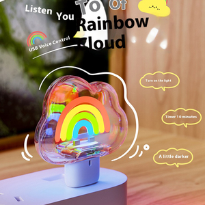 Phim hoạt hình mini <span class=keywords><strong>Lightning</strong></span> Led nightlight xách tay ABS Home Plug-in với bảo vệ mắt mềm mại ấm áp ánh sáng trắng thiết kế hiện đại - Product Image 6