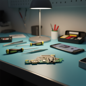 Placa de circuito con conector de carga y micrófono, LG K51 2020 - Product Image 3