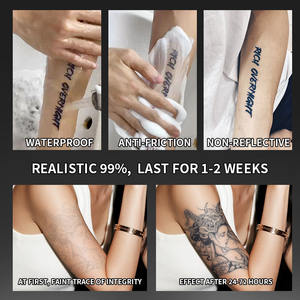 <span class=keywords><strong>Tatouage</strong></span> Temporaire Semi-Permanent, Imperméable et Résistant à la Transpiration, Durée de 2 Semaines, <span class=keywords><strong>Tatouage</strong></span> Végétal <span class=keywords><strong>Réaliste</strong></span> Anti-Friction pour Jambe et Bras - Product Image 4