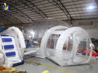 Tente à bulles transparente à base plate avec cadre en acier, en usine en Chine