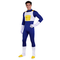 Combinaison de cosplay pour homme adulte Super Saiyan Vegeta, combinaison intégrale pour performance scénique d'anime avec étiquette et tags