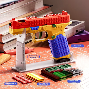 Giocattolo di Costruzione Fai-da-Te, Pistola SIG17 con Espulsione Automatica del Bossolo, Proiettili Morbidi <span class=keywords><strong>in</strong></span> Plastica per Bambini - Product Image 2