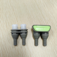 Vente en gros usine Raccord rapide double en plastique POM 1/4 pouce pour deux lignes, connecteur de tuyau d'eau double pour cyclisme thermique