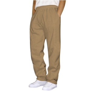 Pantalon de jogging unisexe personnalisé à bas ouvert, coupe large, avec cordon de serrage, poches, noir, respirant, décontracté, pour l'été - Product Image 6