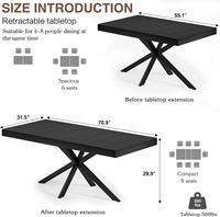 Meilleure Vente : Table de Salle à Manger Extensible Rectangulaire en Bois avec Plateau Caché et Rangement, Idéale pour Gagner de la Place