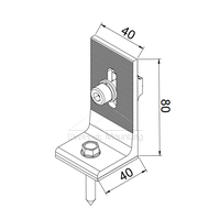 Kits de fixation Everest pour profilés solaires en aluminium avec vis à bois pour pieds en L de toiture