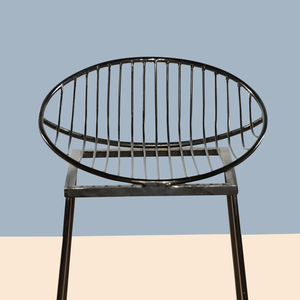 Chaise de bar haute moderne avec pied en métal à dossier rond pour bar à domicile salon salle de sport café club ou hôtel salle à manger également pour l'école - Product Image 2