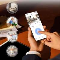 Kamera jaringan CMOS WiFi nirkabel, kamera keamanan dalam/luar ruangan penyimpanan Cloud definisi tinggi sudut lebar 120 °