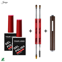 Kit de gel pour ongles effet œil de chat brillant 15 ml, design personnalisé, avec 2 pinceaux à double tête et outil magnétique pour les magasins de beauté