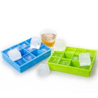 Moule à glace personnalisé grand format, écologique, sans BPA, avec couvercle, en silicone de qualité alimentaire, 12 cavités, pour usage domestique ou en bar