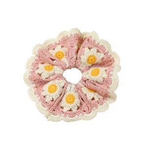 Nuevo Vintage hecho a mano pequeña flor elástica pelo Scrunchies <span class=keywords><strong>para</strong></span> mujer chica dulce Floral ganchillo cuerda <span class=keywords><strong>cabeza</strong></span> lazos accesorios <span class=keywords><strong>para</strong></span> el cabello - Product Image 6