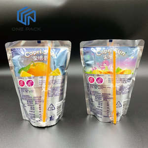 Bolsas desechables de papel de aluminio impresas OEM, bolsa de jugo de inyección, bolsas <span class=keywords><strong>Capri</strong></span> <span class=keywords><strong>Sun</strong></span> con orificio de paja fácil de meter - Product Image 5