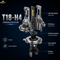 Ampoule de phare LED en aluminium RCJ H4 16W 2069LM 6000K IP68 étanche, compatible universel, nouvelle, 12V pour phare de voiture