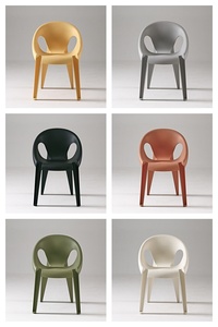 Chaises <span class=keywords><strong>de</strong></span> salle à manger nordiques en plastique avec dossiers épais, design moderne, imperméables, durables, écologiques, pour l'extérieur, fauteuils paresseux - Product Image 4