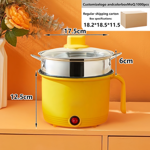Casserole électrique épaisse pour 1 à 2 personnes, température réglable, grille de cuisson à vapeur, chauffage rapide, poêle électrique d'hôtel, 1,8 L, usage domestique - Product Image 4