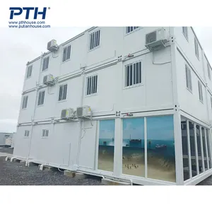 Multi-floor project steel prefab factory modular prefabricated living container home tiny house for camp resort