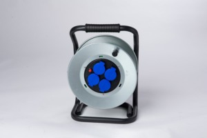 <span class=keywords><strong>Enrouleur</strong></span> de câble électrique rétractable 50m 4 voies IP44, bobine métallique européenne, bon <span class=keywords><strong>prix</strong></span> - Product Image 2
