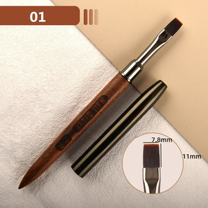 Nuevo Juego <span class=keywords><strong>de</strong></span> Pinceles para Manicura 1 Pieza, Pincel para Polvo Acrílico con Mango Redondo <span class=keywords><strong>de</strong></span> Madera <span class=keywords><strong>de</strong></span> Sándalo para Construcción <span class=keywords><strong>de</strong></span> Gel - Product Image 4