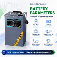 Batterie LiFePO4 48V 100Ah avec BMS intelligent, remplacement de batterie au plomb-acide, batterie lithium pour moto électrique, scooter