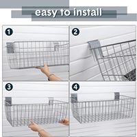 Présentoir multi-tailles pour magasins, salles de stockage, accessoires d'organisation, présentoir mural à lattes, paniers muraux à lattes