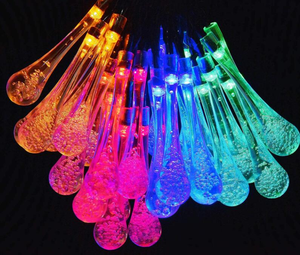 Guirnalda <span class=keywords><strong>LED</strong></span> <span class=keywords><strong>solar</strong></span> con forma de gota de agua, guirnalda de luces de Navidad para exteriores, vacaciones, boda, fiesta de Navidad, decoración de eventos para el hogar - Product Image 4