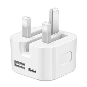 Adaptador <span class=keywords><strong>de</strong></span> Carga Rápida HYTO con Doble Puerto USB C <span class=keywords><strong>de</strong></span> 20W, Enchufe <span class=keywords><strong>de</strong></span> 3 Pines para Reino Unido, Plegable, para Viajes, Carga Rápida PD para <span class=keywords><strong>iPhone</strong></span> 15 16 - Product Image 1