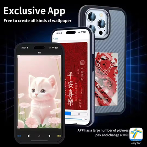 NFC Hiển Thị Thông Minh E Ink Màn Hình Điện Thoại Trường Hợp Không Thấm Nước Tự Làm Điện Thoại Di Động Bìa Đối Với iPhone 13 14 15 Pro Max - Product Image 6