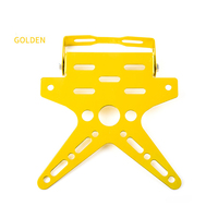 Support de plaque d'immatriculation en aluminium pour moto modifié Swallowtail Support de plaque d'immatriculation réglable coloré pour moto
