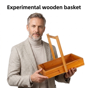 LEXDO Modern Rectangle <b>Wooden</b> Eco-Friendly Multifunction Storage <b>Basket</b> 42x27x38cm for Laboratory Equipment Physical Chemistry - Product Image 4