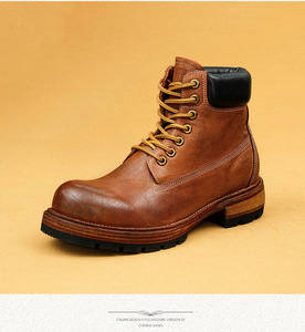 Botas de Trabajo Amekaki 2025, Nuevas, Originales, de Cuero Genuino, con Cordones, para Hombre, Lavables, Hechas a Mano con Tecnología Goodyear - Product Image 3