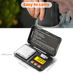 Hot Selling High Accuracy Stainless Steel Pocket Scale <b>Digital</b> 500g 0.001g Jewelry Weight Measuring <b>Battery</b> Powered - Product Image 2