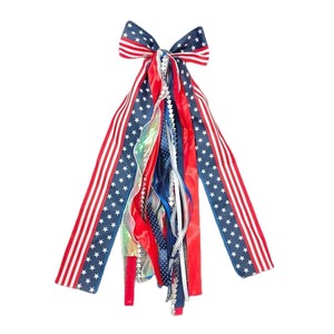 Adorno de lazo con bandera americana, colgador decorativo para puerta del Día de la Independencia, para decoración de fiestas y escaparates. - Product Image 6