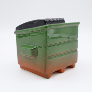 Bruciatore d'incenso artistico in ceramica a forma di bidone della spazzatura, moderno, in porcellana, per incenso, all'ingrosso, personalizzato - Product Image 3