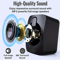 Meilleures ventes : Enceintes de bureau multimédia transfrontalières à modèle privé, avec subwoofer, filaires, alimentées par USB, 4W, pour ordinateur de bureau et portable
