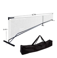 Filet en plastique résistant de système d'ensemble de filet portatif professionnel de Pickleball avec l'usine de roues directe de Chine