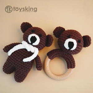 El Yapımı Tığ İşi Kısa Bacaklı Ayı Bebek - Sevimli Karikatür Kısa Bacaklı Oyuncak Ayı Amigurumi, Koleksiyonluk Kawaii Chibi Tarzı Peluş Oyuncak - Product Image 5