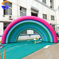 Arche gonflable publicitaire géante personnalisée pour l'extérieur, modèle arc-en-ciel avec souffleur, en tissu Oxford, accessoires de décoration pour événements