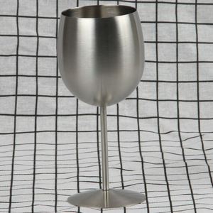 Custom Logo Metal <b>Wine</b> Glass Silver 300 ml 10 oz <b>Wine</b> <b>Goblet</b> for Beach Pool Party - Product Image 1
