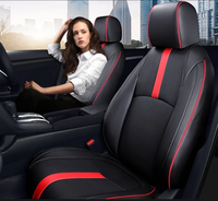Housses de siège auto complètes en cuir personnalisées pour Honda Civic 2016-2021, accessoires auto imperméables, protection de siège auto en cuir