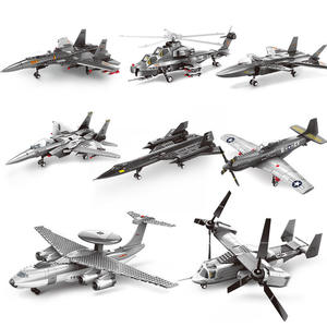 Ensemble de blocs de construction d'avions modernes éducatifs - Jouet en plastique ABS à monter soi-même pour l'apprentissage et la décoration des enfants - Product Image 1