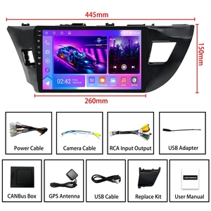 Radio estéreo para coche Android Rhythm de 10 pulgadas con conectividad inalámbrica, navegación GPS y WiFi para Toyota Corolla 2014-2016 - Product Image 5