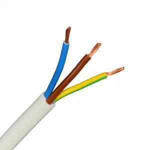 Flexible electrical cables three core 1.5mm 2.5mm 4mm 6mm RVV Wires