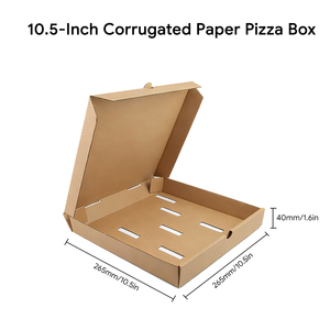 Wholesale Custom Printed Kraft Paper Pizza <b>Box</b> Corrugated Cardboard with Logo for Restaurant Takeaway Food Packaging - Product Image 2