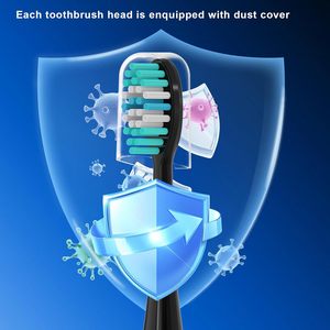 Cabezales de repuesto para cepillo de dientes eléctrico para adultos, serie <span class=keywords><strong>AquaSonic</strong></span> Black y serie Pro/Vibe/Duo Pro, cerdas Dupont con cubierta - Product Image 4