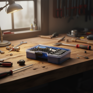 Juego de Herramientas Individuales en Caja, Juego de Herramientas Manuales con Enchufe Hexagonal de 1/4 Pulgadas, Kit de Reparación para el Hogar, Caja Rígida de Acero, 37x23x7.5cm - Product Image 2