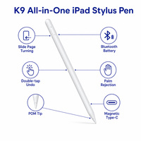 Stylet pour iPad, prise de notes, dessin, croquis, rejet de la paume, sensibilité à l'inclinaison, Bluetooth, défilement de page, étudiants, bureau