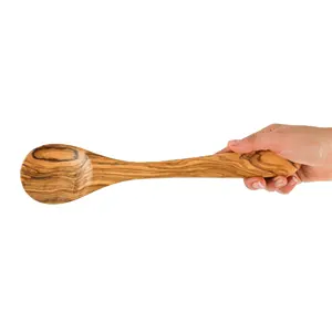 Best Selling Wooden Spoon Kitchenware Made From Olive Wood Tunisian Wood Style Hand Crafts Cooking Tool for Sale