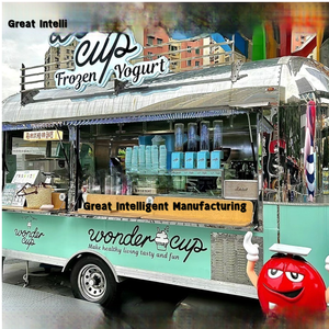 รถเข็นขายอาหารสแตนเลสแบบเคลื่อนที่ได้รถเข็นขายขนมขบเคี้ยวเชิงพาณิชย์สำหรับสหรัฐอเมริกาและยุโรป - Product Image 5