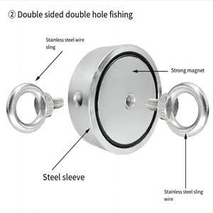 Nueva actualización Super fuerte <span class=keywords><strong>Danone</strong></span> neodimio pesca imanes conjunto avellanado agujero olla Imán con cáncamo Kit con cuerda para la venta - Product Image 2